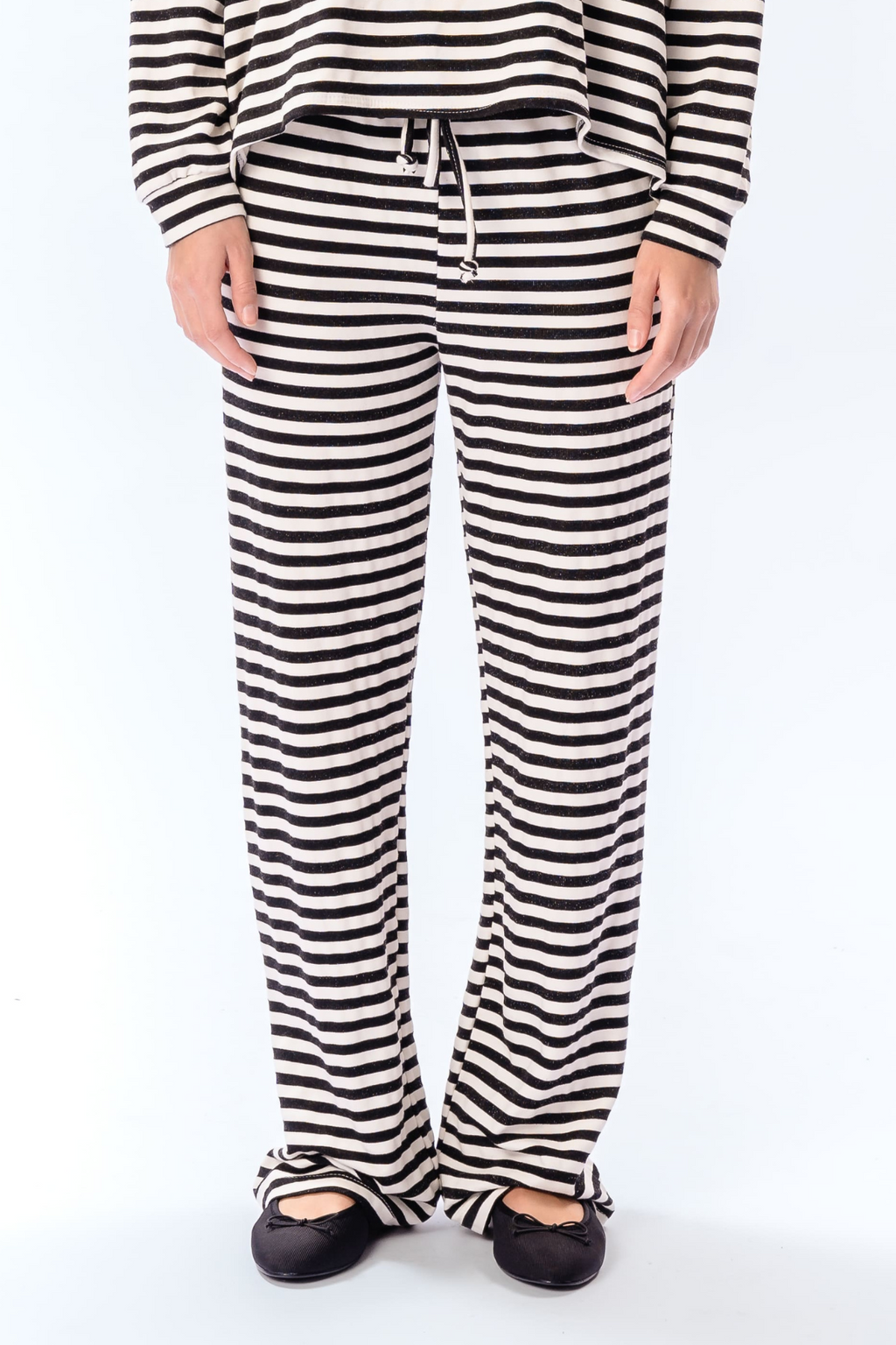 Gestrippt Pants - Schwarz