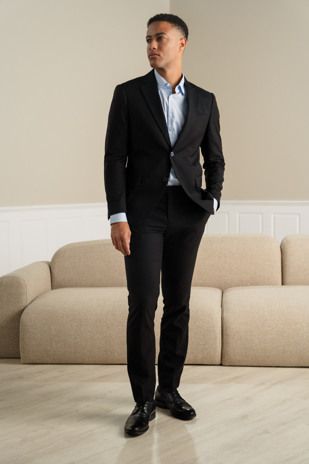 Premium -Anzug Pants - Schwarz