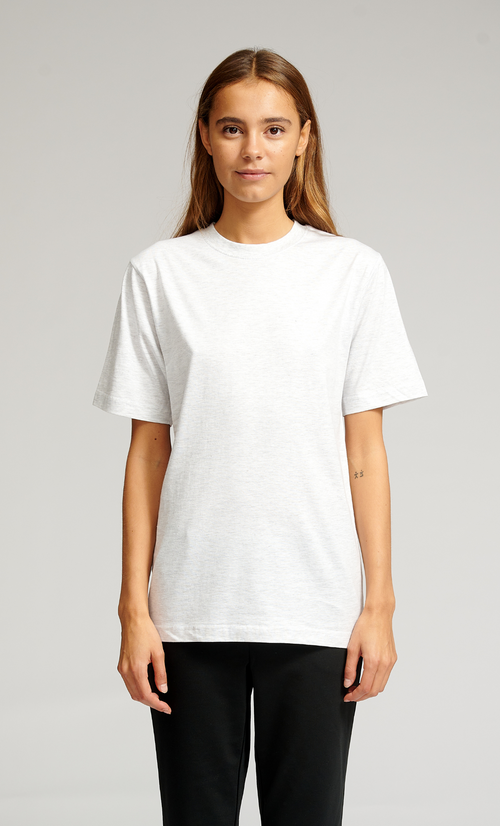 Oversized T-shirt - Hellgrau Melange