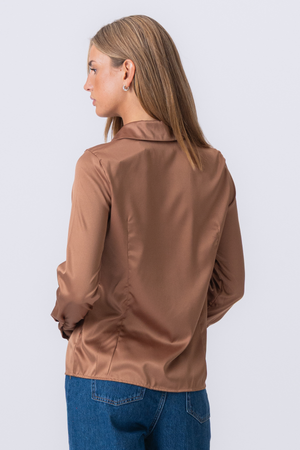 Lucy Tie Shirt - braun
