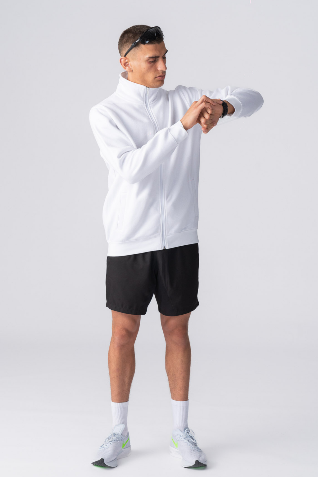 Ulan Sweat Reißverschlussjacke - Weiß