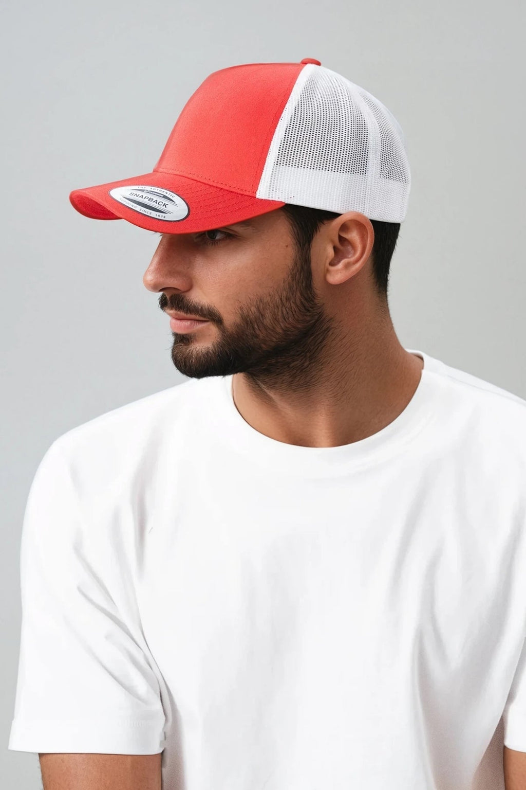 Retro Trucker farbig vorne -red -