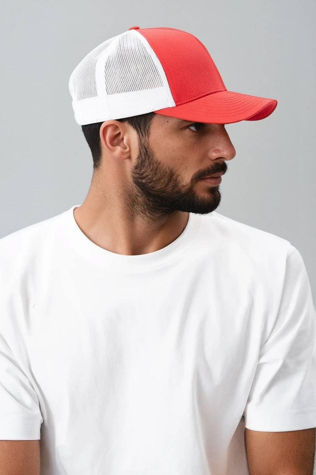 Retro Trucker farbig vorne -red -