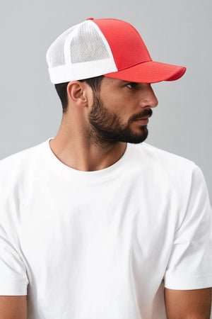 Retro Trucker farbig vorne -red -