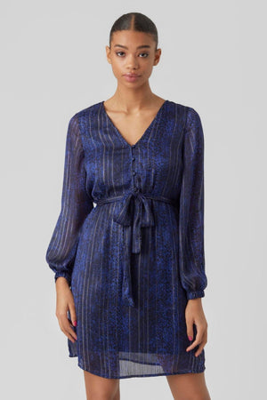 Nala V -Ausschnitt Kjole - Sodalitblau