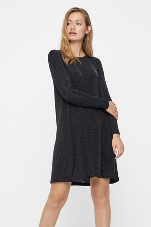 Sparkle Mini Kleid - schwarz