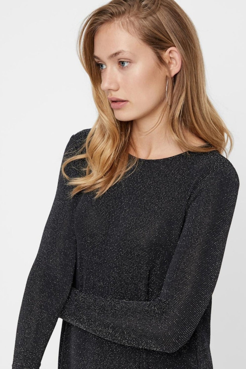 Sparkle Mini Kleid - schwarz