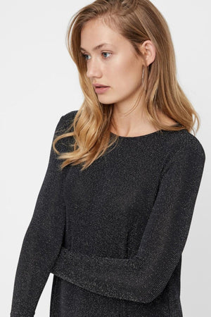 Sparkle Mini Kleid - schwarz