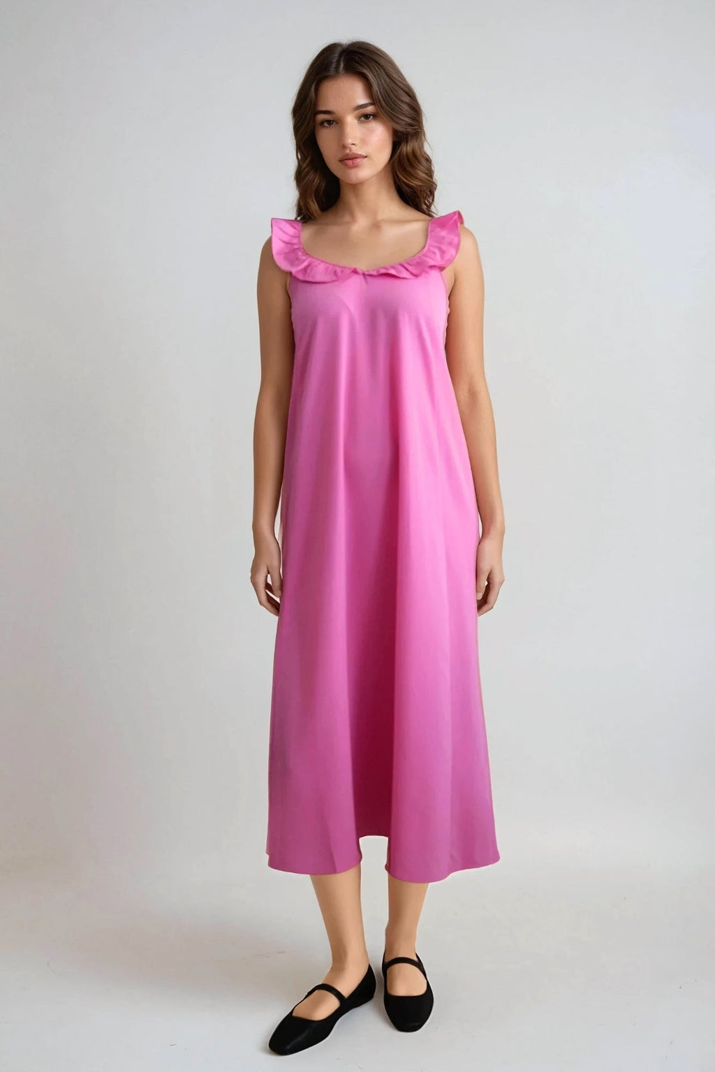 Zora Midi Kleid - rosa