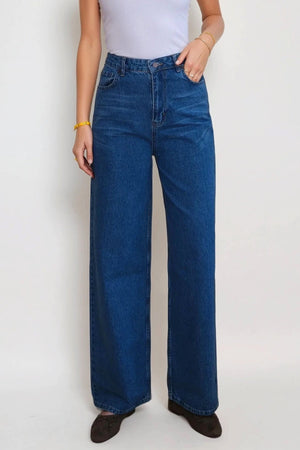 Nora breite Jeans - hellblauer Jeans