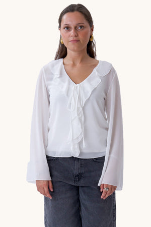 Alba-Bluse – gebrochenes Weiß