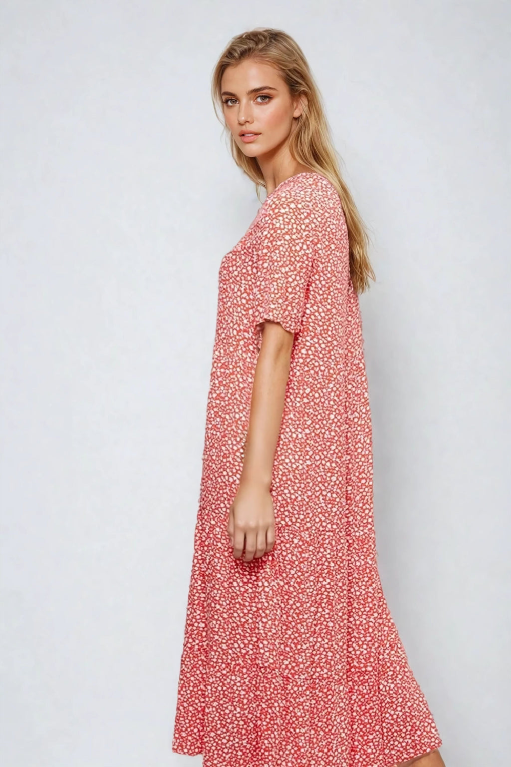 Anna Midi Kleid - rot