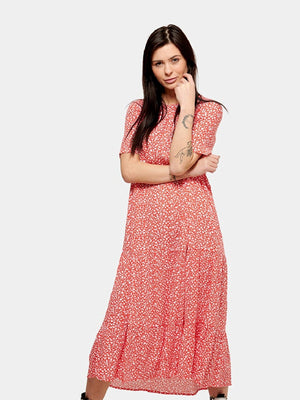 Anna Midi Kleid - rot