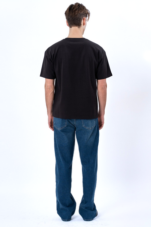 Kastenförmiges T-Shirt - Schwarz