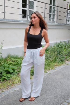 Astrid Leinen Pants - Weiß