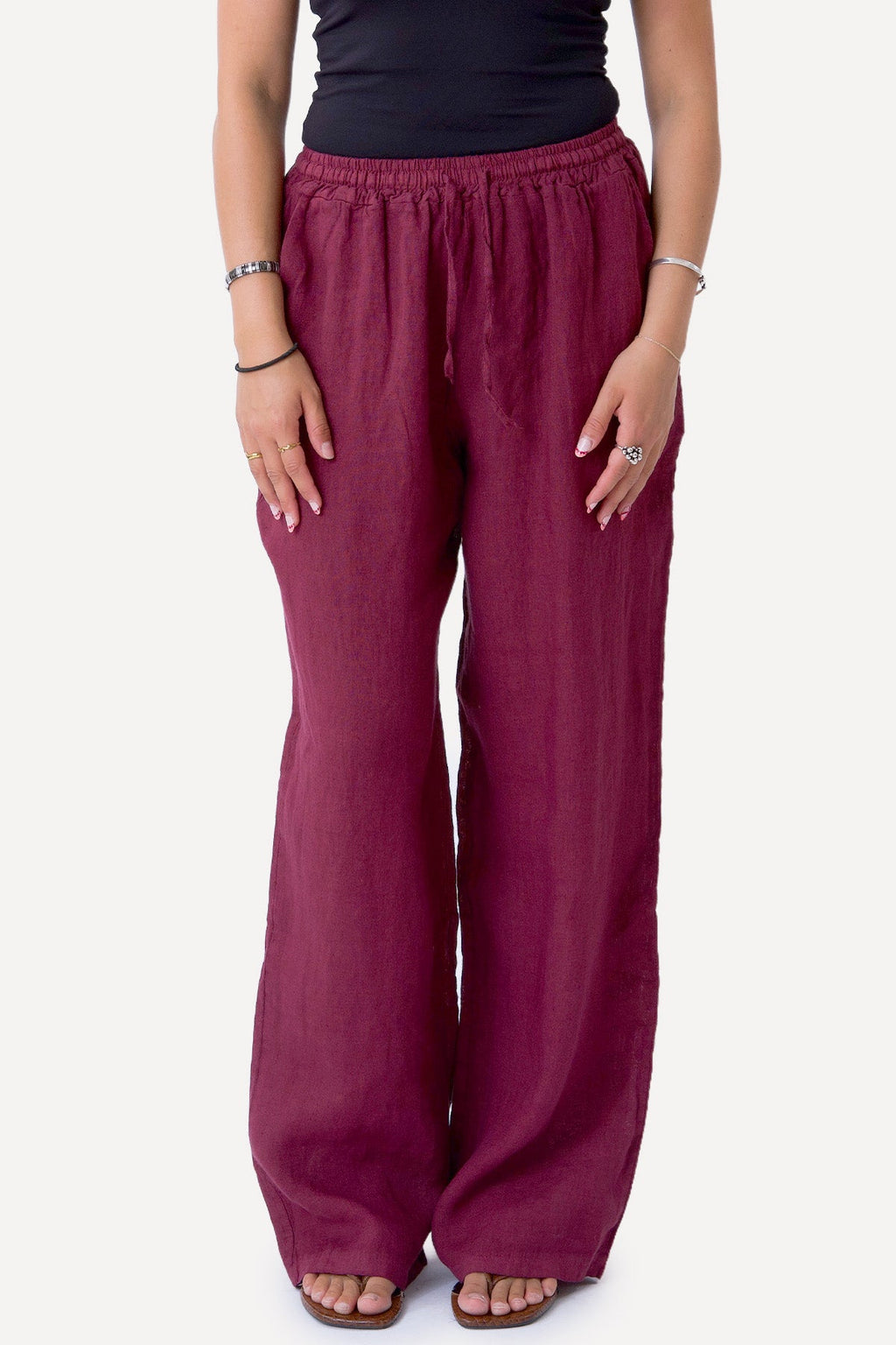 Astrid Leinen Pants - Rot