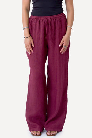 Astrid Leinen Pants - Rot
