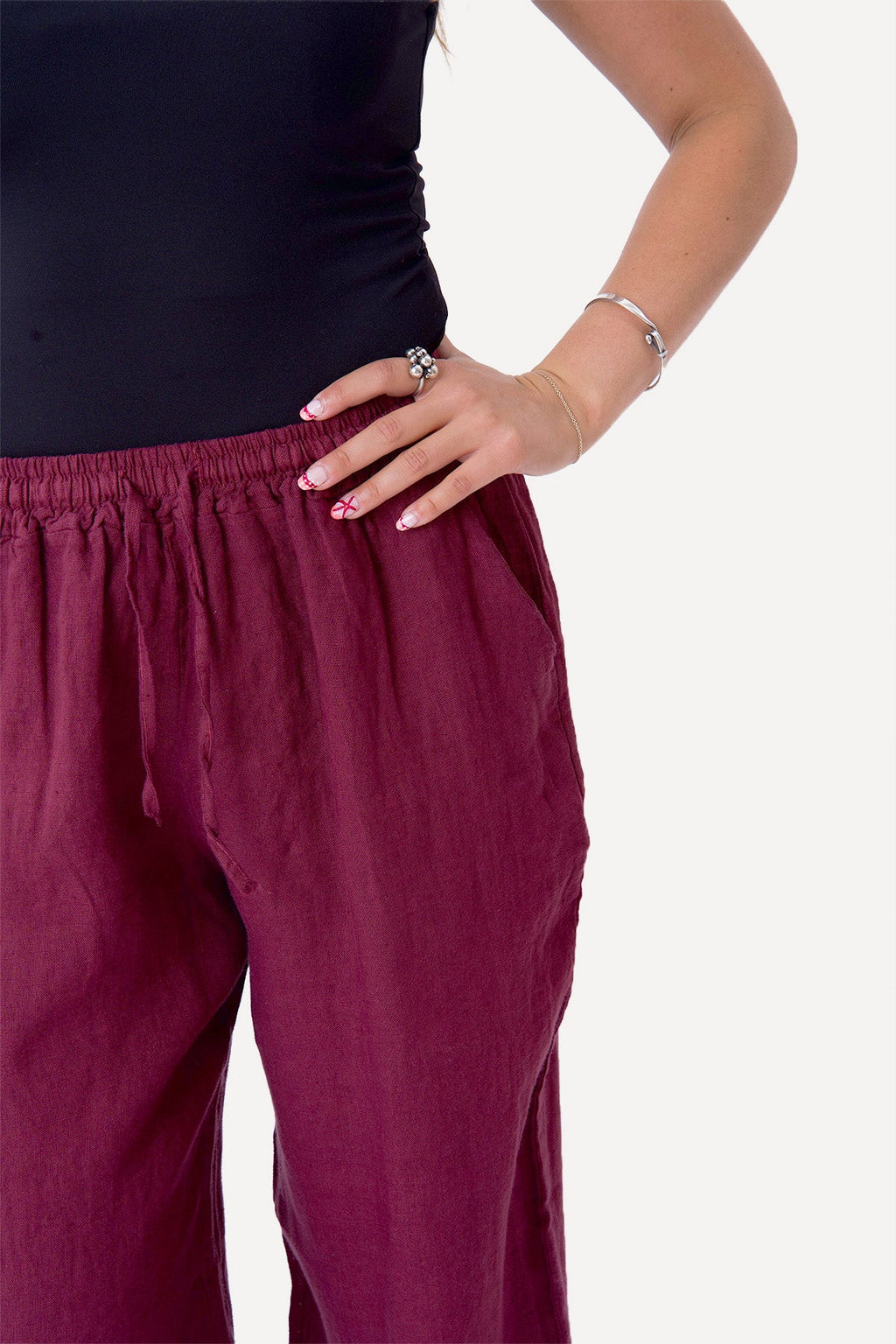 Astrid Leinen Pants - Rot