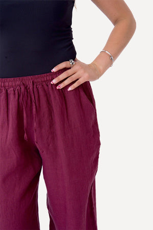 Astrid Leinen Pants - Rot