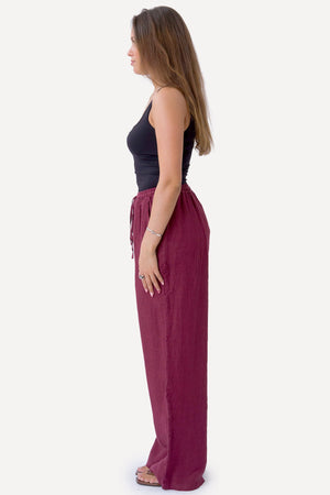 Astrid Leinen Pants - Rot