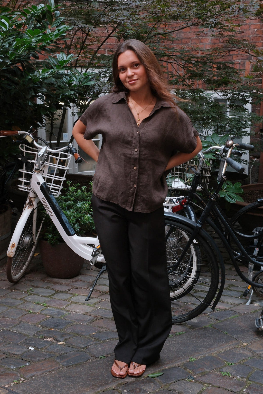 Astrid Leinenhemd - Braun