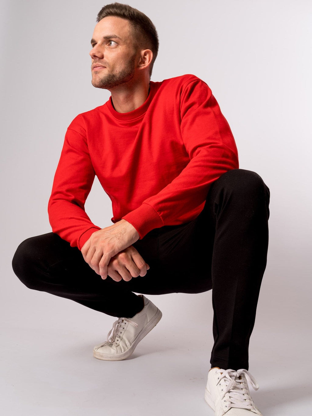 Basic Crewneck - Dänemarks Rot