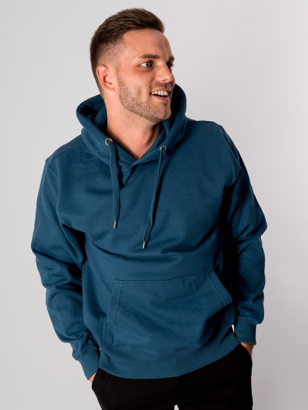 Basic Hoodie - Benzinblau