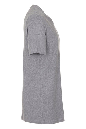 Basic T-Shirt mit V-Ausschnitt – Oxford Grey