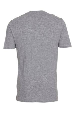 Basic T-Shirt mit V-Ausschnitt – Oxford Grey