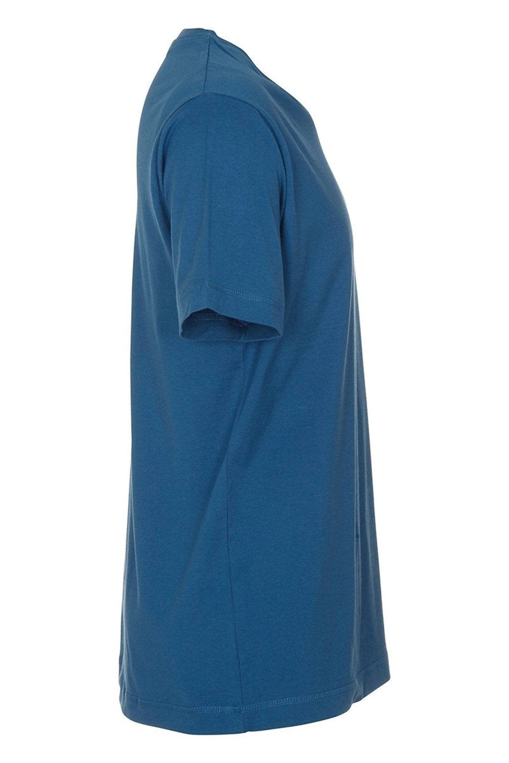 Basic T-Shirt mit V-Ausschnitt – Petroleumblau