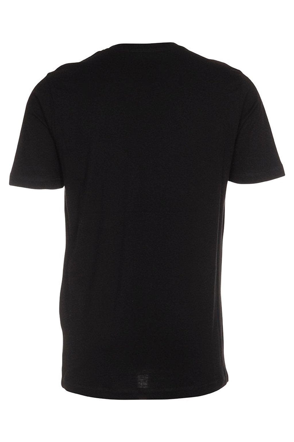 Basic T-Shirt mit V-Ausschnitt - Schwarz