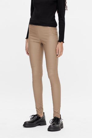 Belle beschichtete Leggings - Beige