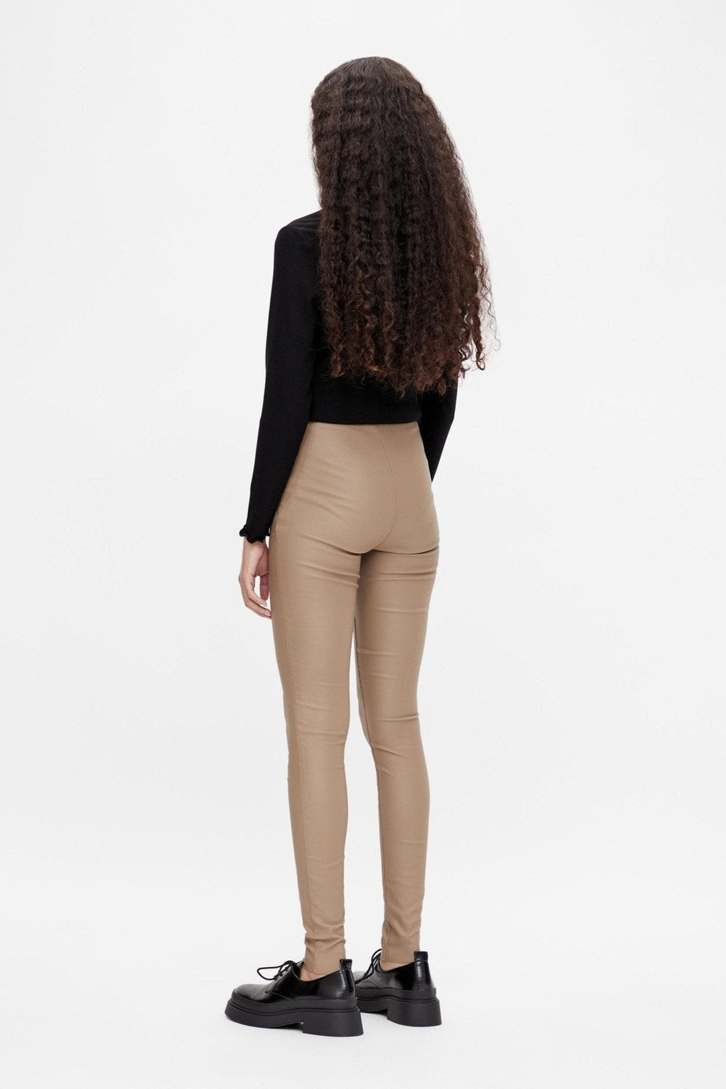Belle beschichtete Leggings - Beige