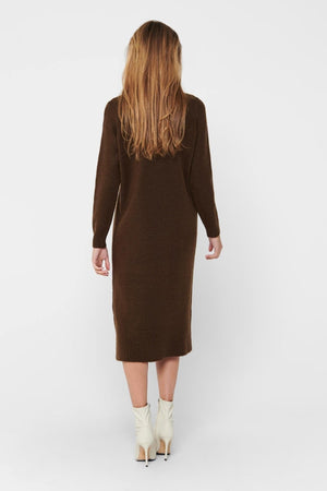 Brandie Roll Neck Dress - Chicorée Kaffee