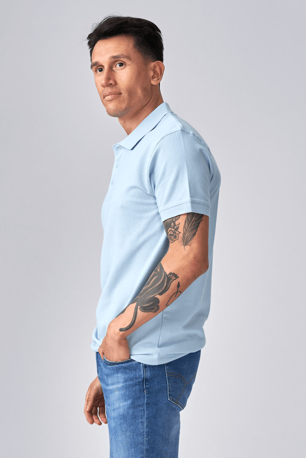 Basic Polo - hellblau