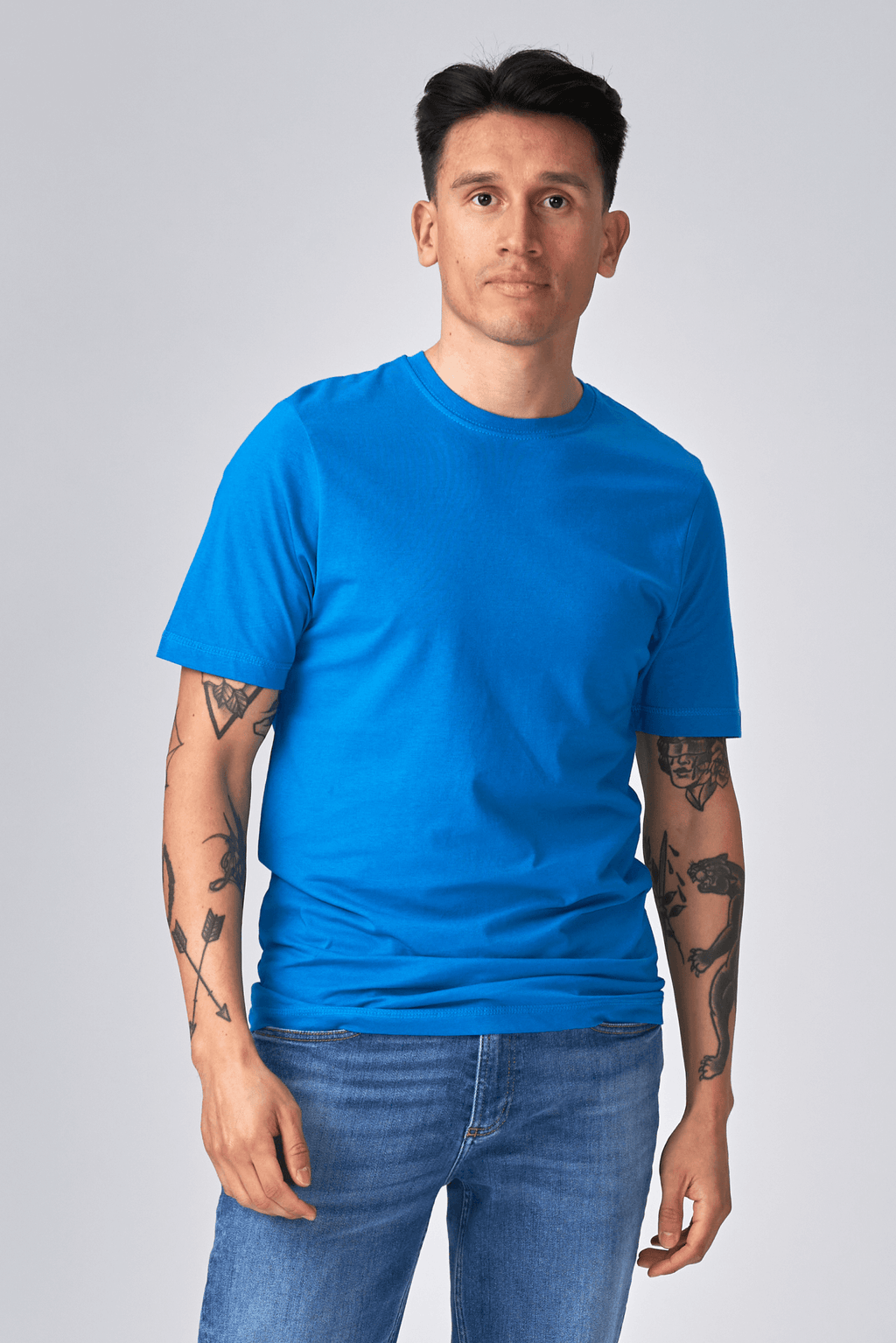 Bio -Basis -T -Shirt - Türkisblau