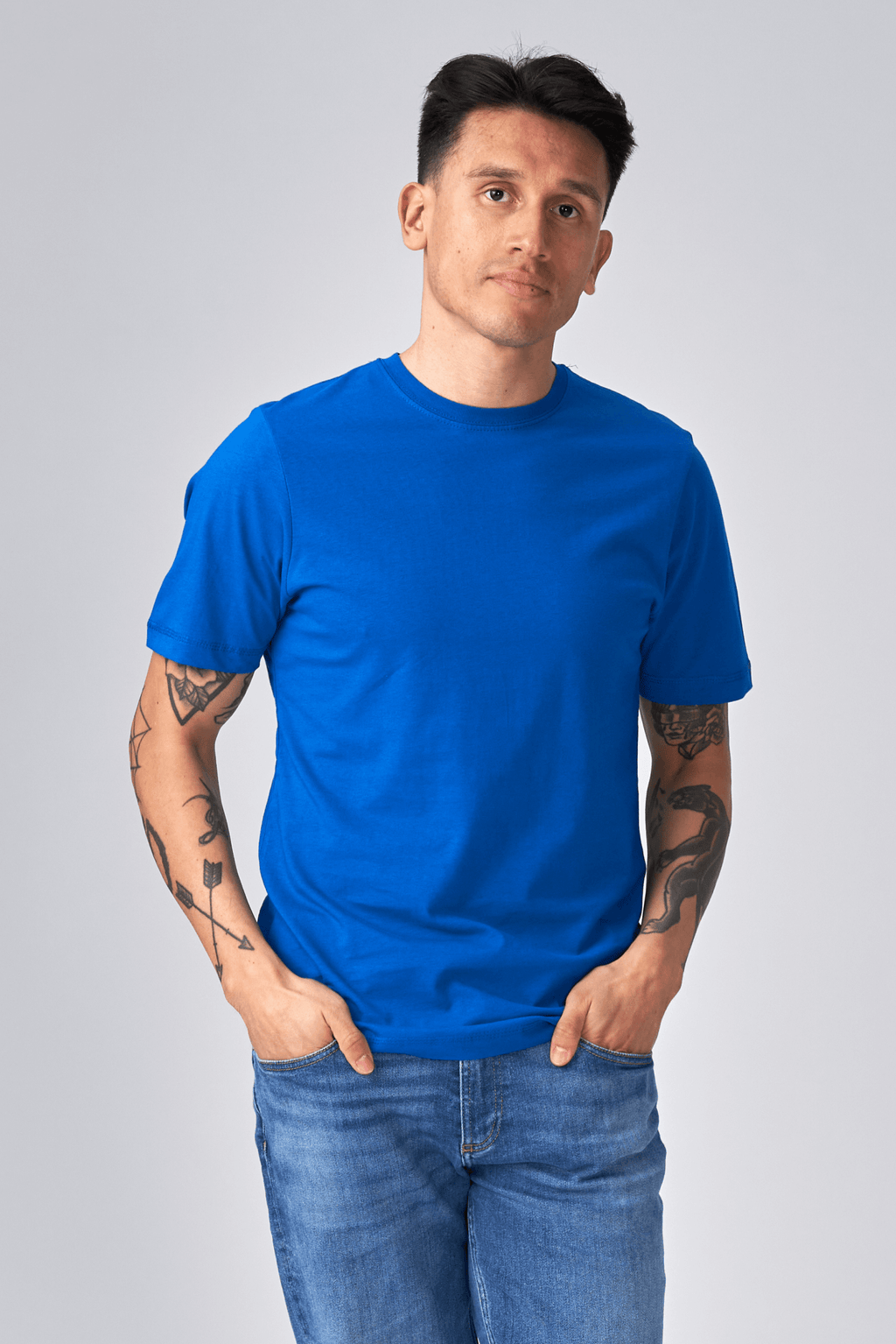 Basic T-Shirt - Blau
