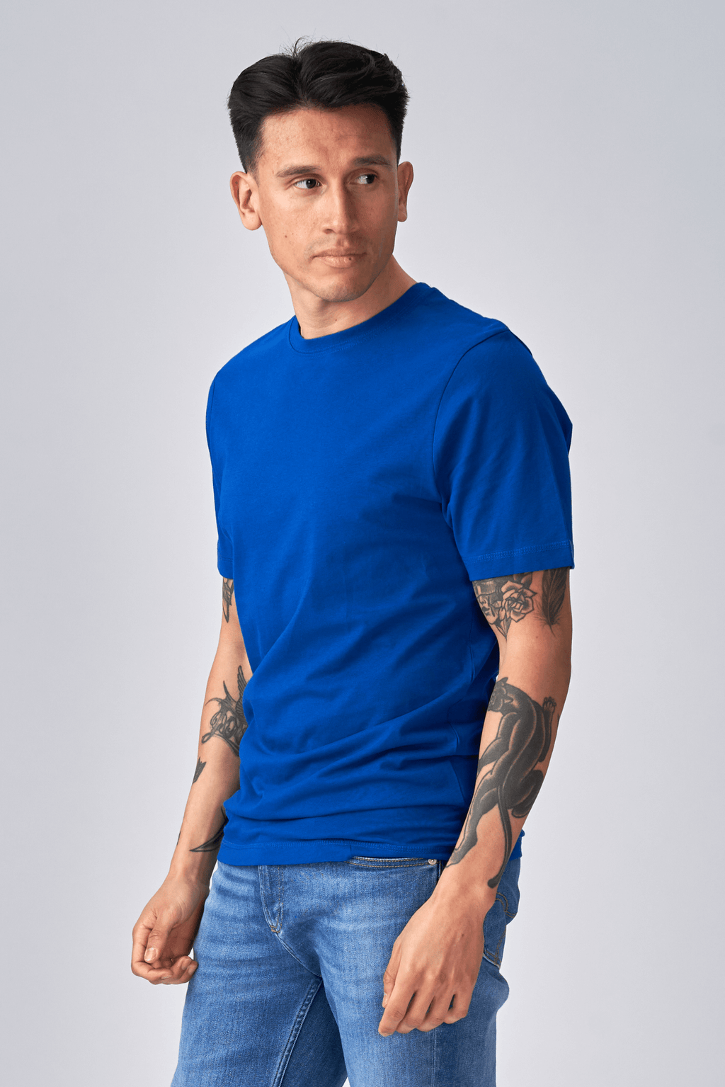 Basic T -Shirt - schwedisches Blau