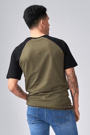 Basic Raglan-T-Shirt-Schwarzarmie