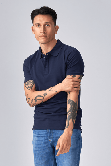 Muscle Polo -Shirt - Marine