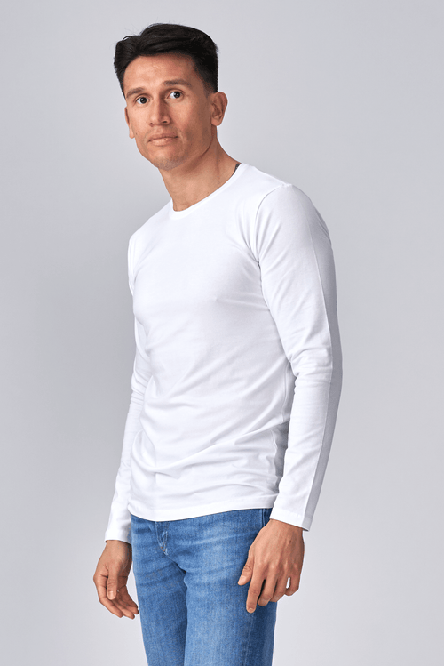 Langarm Muscle T -Shirt - Weiß