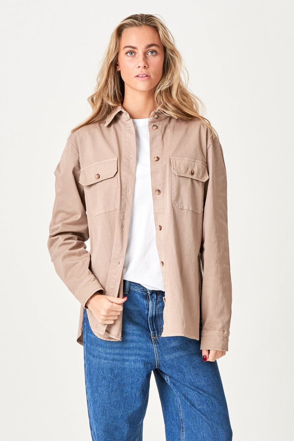 Amber Twill-Hemd – Khaki