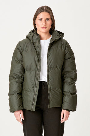 Mit Lexie beschichtete Jacke - Olive