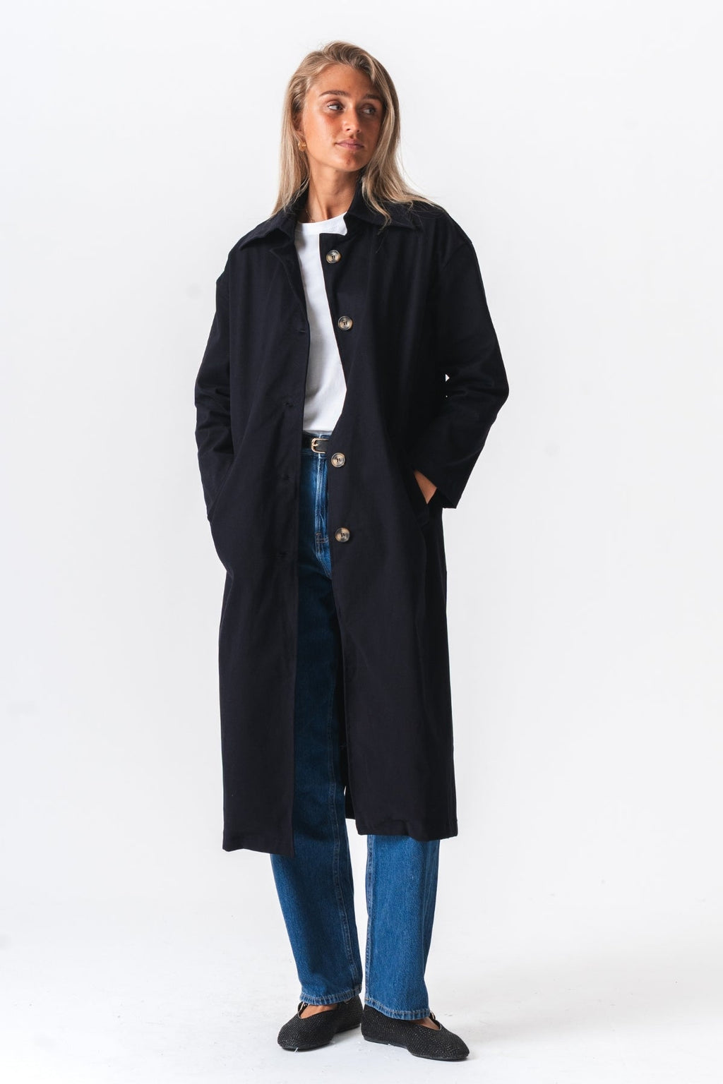 Carla Trenchcoat – Marineblau