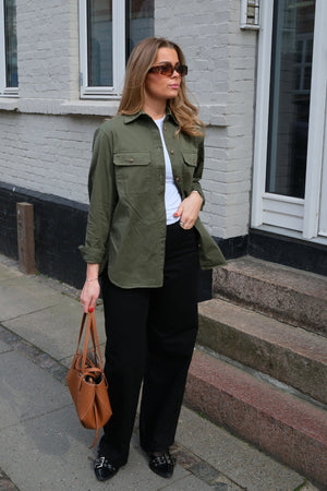 Amber Twill-Hemd – Grün