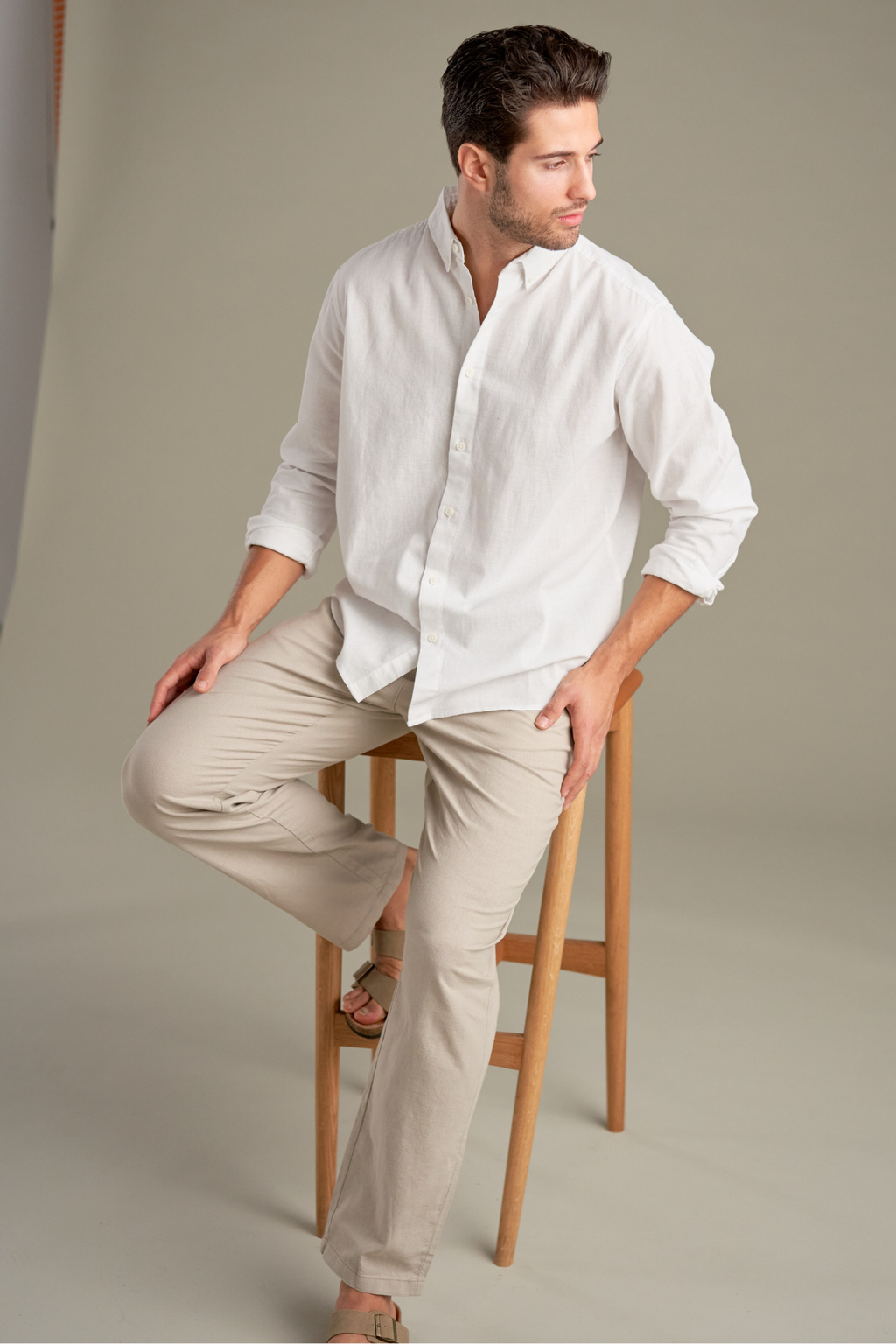Leinen Pants - Sand