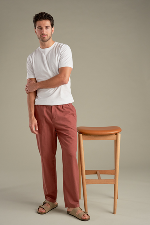 Leinen Pants - Terrakotta