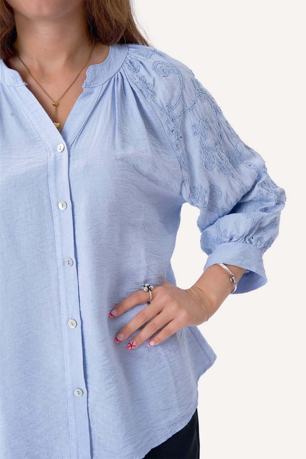 Frida-Hemd – Hellblau
