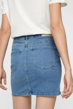 Heißer sieben Rock - hellblauer Jeans