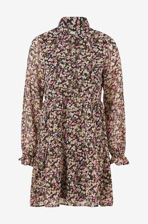 Ingrid Langarmed Kleid - braun